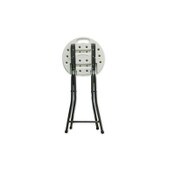 Iceberg Rough n Ready Folding Stool, Backless, Supports Up to 300 lb, 26" Seat Height, White Seat, Charcoal Base, 4/Carton Item: ICE64573