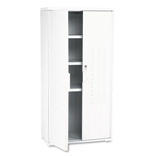 Iceberg Rough n Ready Storage Cabinet, Three-Shelf, 33w x 18d x 66h, Platinum Item: ICE92553