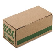 Iconex™ Corrugated Cardboard Coin Storage with Denomination Printed On Side, 8.06 x 3.31 x 3.19, Green Item: ICX94190088