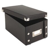 Snap-N-Store® Collapsible Index Card File Box, Holds 1,100 4 x 6 Cards, 6.38 x 9 x 4.25, Fiberboard, Black Item: IDESNS01577