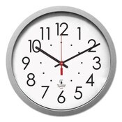Chicago Lighthouse Silver Contemporary Clock, 14.5" Overall Diameter, Silver Case, 1 AA (sold separately) Item: ILC67818003