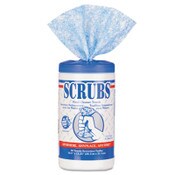 SCRUBS® Hand Cleaner Towels, 1-Ply, 10 x 12, Citrus, Blue/White, 30/Canister Item: ITW42230