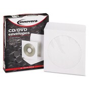 Innovera® CD/DVD Envelopes, Clear Window, 1 Disc Capacity, White, 50/Pack Item: IVR39403