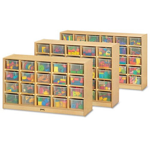 Jonti-Craft Tray Mobile Cubbie, 48w x 15d x 29.5h, Birch Item: JNT0420JC