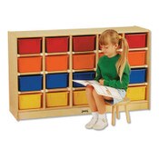 Jonti-Craft Tray Mobile Cubbie, 48w x 15d x 29.5h, Birch/Assorted Item: JNT0421JC