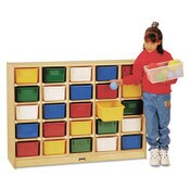 Jonti-Craft Tray Mobile Cubbie, 48w x 15d x 35.5h, Birch/Assorted Item: JNT0426JC