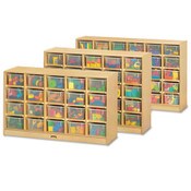 Jonti-Craft Tray Mobile Storage, 57w x 15d x 35.5h, Birch Item: JNT0430JC