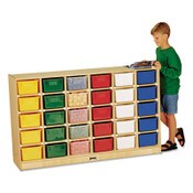 Jonti-Craft Tray Mobile Storage, 57w x 15d x 35.5h, Birch/Assorted Item: JNT0431JC