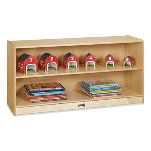Jonti-Craft Adjustable Mobile Straight-Shelves, Toddler, 48w x 15d x 24.5h, Birch Item: JNT0798JC