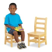 Jonti-Craft KYDZ Ladderback Chair, 8" Seat Height, Natural Maple Seat/Back, Natural Maple Base, 2/Carton Item: JNT5908JC2