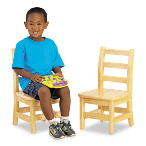 Jonti-Craft KYDZ Ladderback Chair, 10" Seat Height, Natural Maple Seat/Back, Natural Maple Base, 2/Carton Item: JNT5910JC2