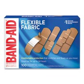 BAND-AID® Flexible Fabric Adhesive Bandages, Assorted, 100/Box Item: JOJ11507800