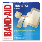 BAND-AID® Tru-Stay Sheer Strips Adhesive Bandages, Assorted, 80/Box Item: JOJ4669