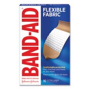 BAND-AID® Flexible Fabric Extra Large Adhesive Bandages, 1.75 x 4, 10/Box Item: JOJ5685