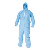 KleenGuard™ A65 Zipper Front Flame-Resistant Hooded Coveralls, Elastic Wrist and Ankles, X-Large, Blue, 25/Carton Item: KCC45324