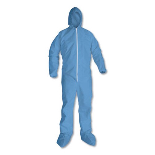 KleenGuard™ A65 Zipper Front Flame Resistant Coveralls, Large, Blue, 25/Carton Item: KCC45353