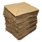 Kari-Out® Kraft Paper Bags, Natural Kraft Flat Handles, 11" x 7" x 12", Brown, 250/Carton Item: KOT1200410