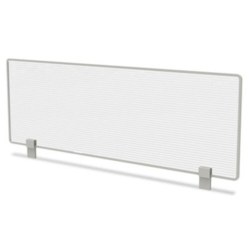 Linea Italia® Trento Line Dividing Panel, Polycarbonate, 47.13w x 1.75d x 15.5h, Translucent Item: LITTR721
