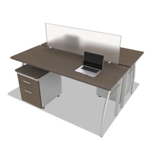Linea Italia® Trento Line Dividing Panel, Polycarbonate, 47.13w x 1.75d x 15.5h, Translucent Item: LITTR721
