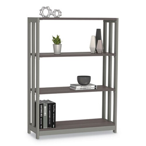 Linea Italia® Trento Line Bookcase, Three-Shelf, 31.5w x 11.63d x 43.25h, Mocha Item: LITTR735MOC