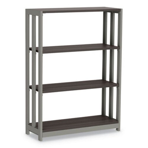 Linea Italia® Trento Line Bookcase, Three-Shelf, 31.5w x 11.63d x 43.25h, Mocha Item: LITTR735MOC