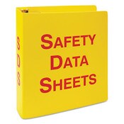 LabelMaster® GHS SDS Binder, 3 Rings, 2.5" Capacity, 11 x 8.5, Yellow/Red Item: LMTHZRS642