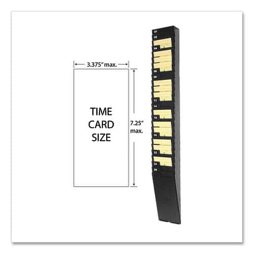 Lathem® Time Time Card Rack for 7" Cards, 25 Pockets, ABS Plastic, Black Item: LTH257EX