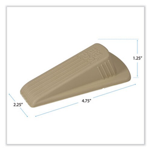 Master Caster® Big Foot Doorstop, No Slip Rubber Wedge, 2.25w x 4.75d x 1.25h, Beige Item: MAS00900
