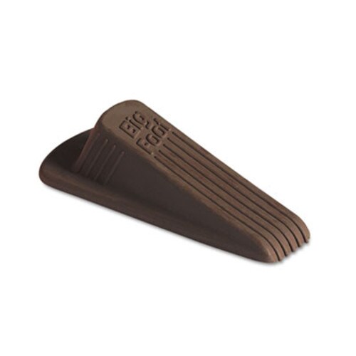 Master Caster® Big Foot Doorstop, No Slip Rubber Wedge, 2.25w x 4.75d x 1.25h, Brown, 2/Pack Item: MAS00971