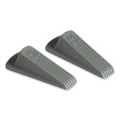 Master Caster® Big Foot Doorstop, No Slip Rubber Wedge, 2.25w x 4.75d x 1.25h, Gray, 2/Pack Item: MAS00972