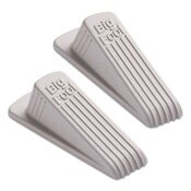 Master Caster® Big Foot Doorstop, No Slip Rubber Wedge, 2.25w x 4.75d x 1.25h, Beige, 2/Pack Item: MAS00975