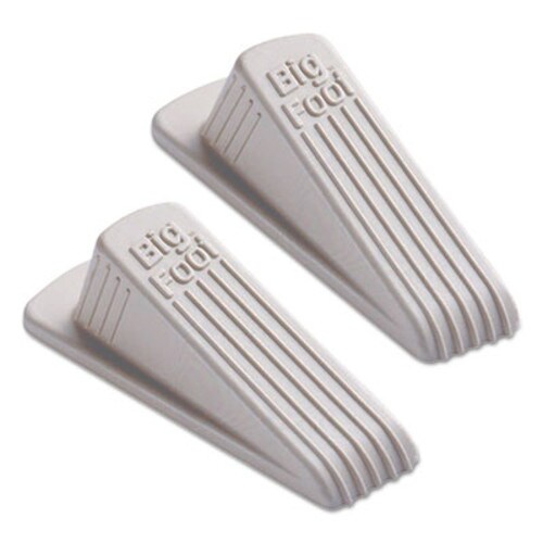 Master Caster® Big Foot Doorstop, No Slip Rubber Wedge, 2.25w x 4.75d x 1.25h, Beige, 2/Pack Item: MAS00975