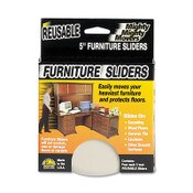 Master Caster® Mighty Mighty Movers Reusable Furniture Sliders, Round, 5" Diameter, Beige, 4/Pack Item: MAS87007