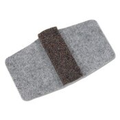 Master Caster® Wrap Around Felt Floor Savers, Rectangular, 7.25 x 1 x 8, Gray/Black, 16/Pack Item: MAS88458