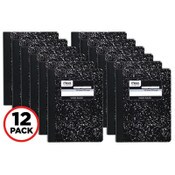 Mead® Square Deal Composition Book, 3-Subject, Wide/Legal Rule, Black Cover, (100) 9.75 x 7.5 Sheets, 12/Pack Item: MEA72936