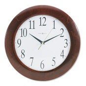 Howard Miller® Corporate Wall Clock, 12.75" Overall Diameter, Cherry Case, 1 AA (sold separately) Item: MIL625214