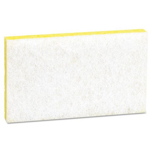 Scotch-Brite™ PROFESSIONAL Light-Duty Scrubbing Sponge, #63, 3.6 x 6.1, 0.7" Thick, Yellow/White, 20/Carton Item: MMM08251