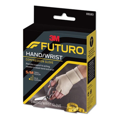 FUTURO™ Energizing Support Glove, Small/Medium, Fits Palm Size 6.5" - 8.0", Tan Item: MMM09183EN