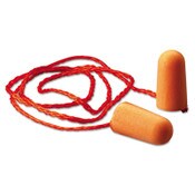 3M™ Foam Single-Use Earplugs, Corded, 29NRR, Orange, 100 Pairs Item: MMM1110