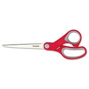 Scotch® Multi-Purpose Scissors, 7" Long, 3.38" Cut Length, Straight Gray/Red Handle Item: MMM1427