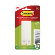 Command™ Picture Hanging Strips, Removable, Holds Up to 4 lbs per Pair, 0.5 x 3.63, White, 4 Pairs/Pack Item: MMM17206ES