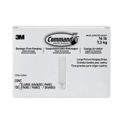 Command™ Picture Hanging Strips, Value Pack, Large, Removable, Holds Up to 16 lbs, 0.75 x 3.65, White, 120 Pairs/Pack Item: MMM17206S120NA