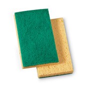 3M™ Niagara Medium Duty Scrubbing Sponge 74N, 3.6 x 6, 1" Thick, Yellow/Green, 20/Carton Item: MMM19428