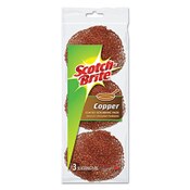 Scotch-Brite® Metal Scrubbing Pads, 2.25 x 2.75, Copper, 3/Pack, 8/ Packs/Carton Item: MMM213C
