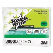 Scotch-Brite™ PROFESSIONAL Power Sponge, 2.8 x 4.5, 0.6" Thick, Blue/Teal, 5/Pack Item: MMM3000CC