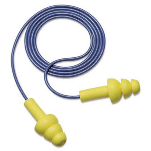 3M™ E-A-R UltraFit Earplugs, Corded, Premolded, Yellow, 100 Pairs Item: MMM3404004