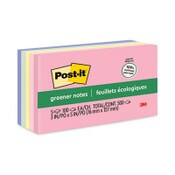 Post-it® Greener Notes Original Recycled Note Pads, 3" x 5", Sweet Sprinkles Collection Colors, 100 Sheets/Pad, 5 Pads/Pack Item: MMM655RPA