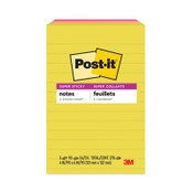 Post-it® Notes Super Sticky Note Pads in Summer Joy Collection Colors, 4" x 6", Note Ruled, Summer Joy Collection Colors, 90 Sheets/Pad, 3 Pads/Pack Item: MMM6603SSJOY
