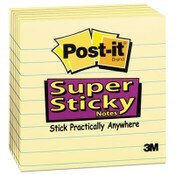 Post-it® Notes Super Sticky Pads in Canary Yellow, Note Ruled, 4" x 4", 90 Sheets/Pad, 6 Pads/Pack Item: MMM6756SSCY