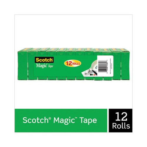 Scotch® Clip Dispenser Value Pack with 12 Rolls of Tape, 1" Core, Plastic, Charcoal Item: MMM810K12C19